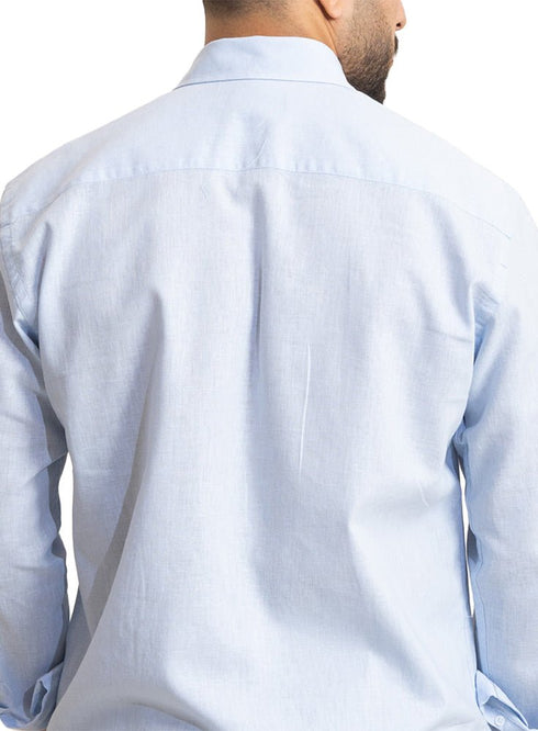 Baby Blue Linen Shirt - Khotwh