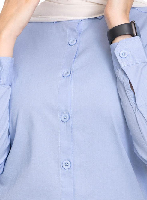 Baby Blue M - Poplin Shirt - Khotwh
