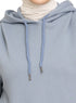 Baby Blue Over Size Hoodie - Khotwh