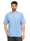 Baby Blue Over Size Round T-Shirt - Khotwh