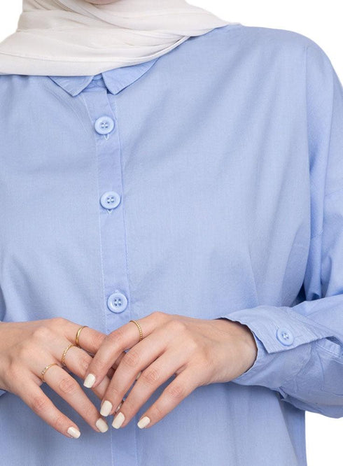 Baby blue Over - Size Shirt - Khotwh