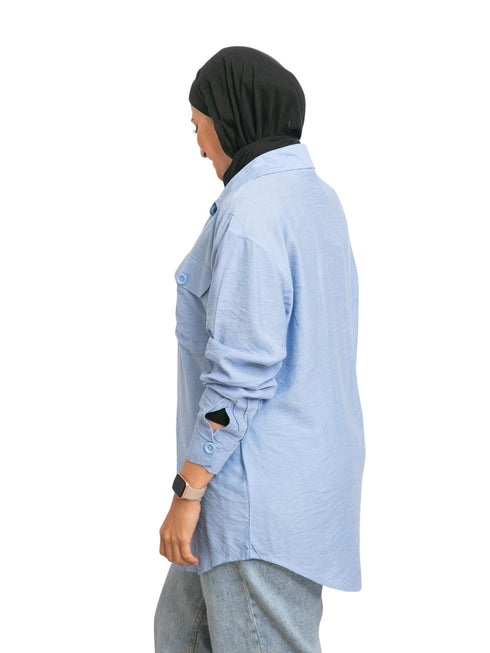Baby blue P - Pocket Shirt - Khotwh