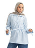 Baby Blue RD- Jacquard Embroidered Shirt - Khotwh