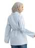 Baby Blue RD- Jacquard Embroidered Shirt - Khotwh