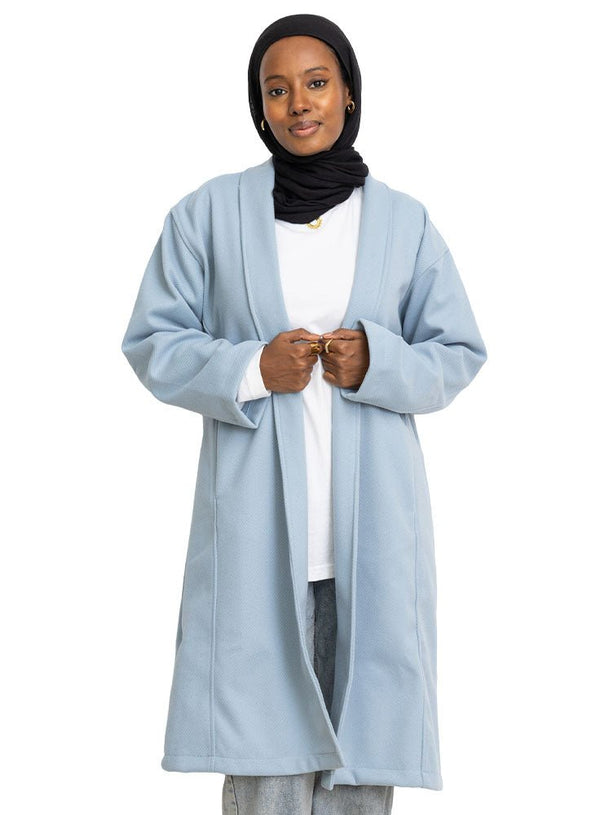 Baby Blue RD - Ribbed L - Feather Jacket - Khotwh