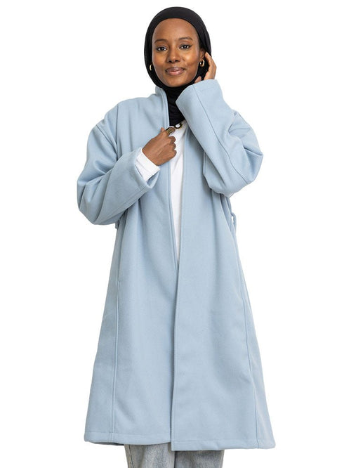 Baby Blue RD - Ribbed L - Feather Jacket - Khotwh