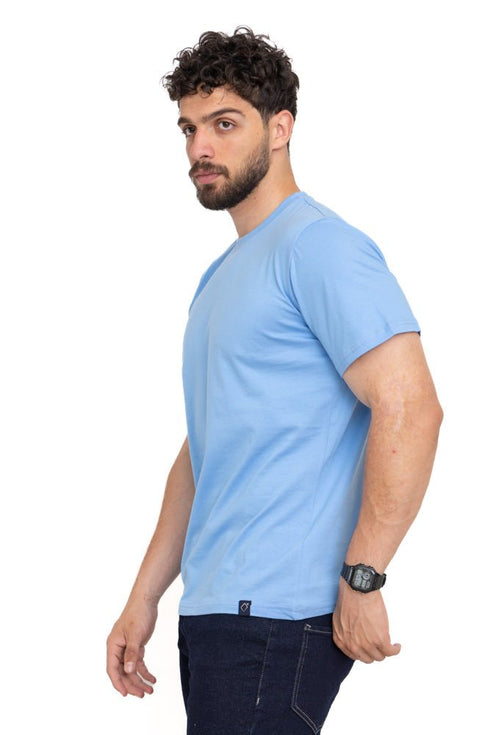 Baby Blue Regular Round T-shirt - Khotwh