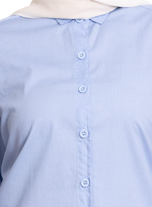Baby Blue S - Poplin Shirt - Khotwh