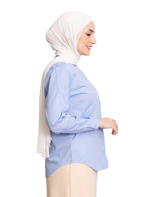 Baby Blue S - Poplin Shirt - Khotwh