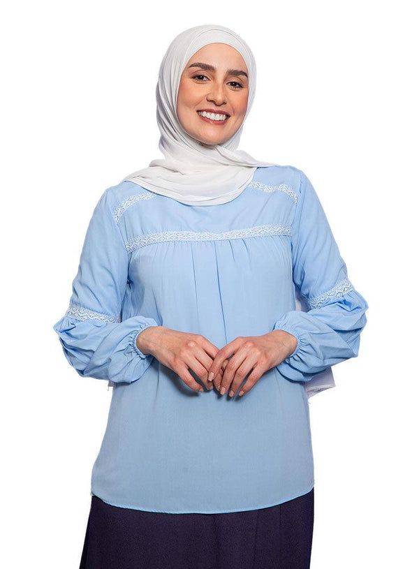 Baby Blue Simple Top - Khotwh