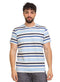 Baby Blue Striped Round T-shirt - Khotwh