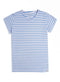 Baby Blue Striped Short - Sleeve - Khotwh