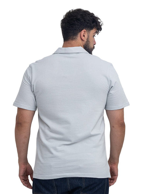 Baby Blue V-Neck Crunchy-Oversize T-Shirt - Khotwh