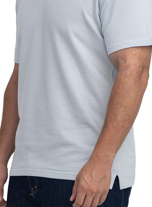 Baby Blue V-Neck Crunchy-Oversize T-Shirt - Khotwh