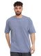 Baby Blue Washed O - S Round T-Shirt - Khotwh