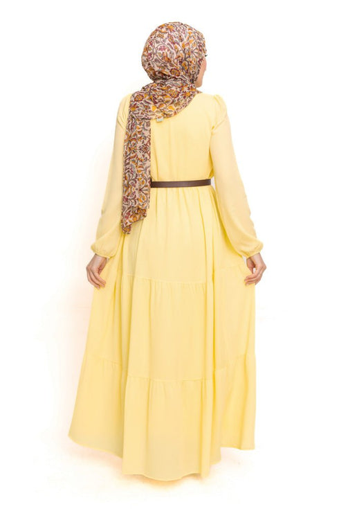 Baby Yellow Basic Dress - Khotwh