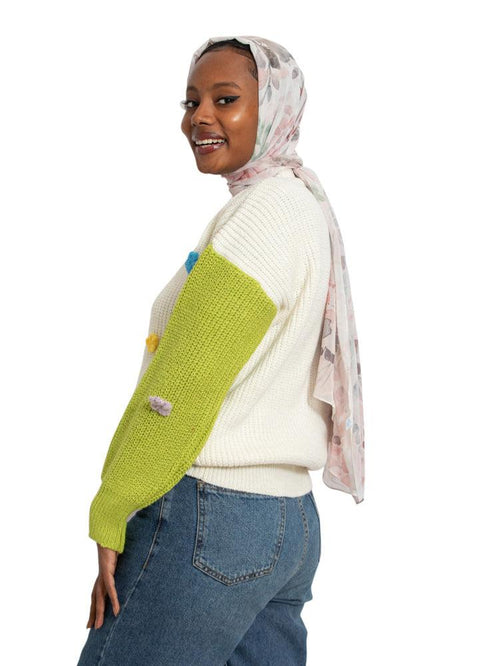 Bastag*Offwhite Flower Pullover - Khotwh