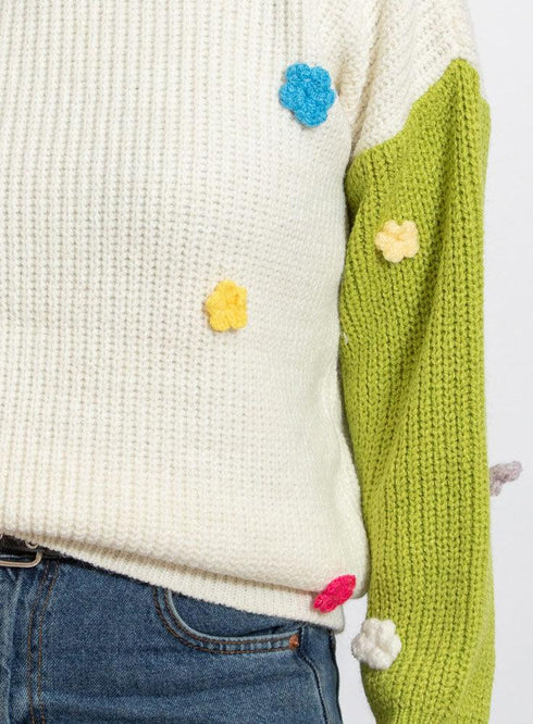 Bastag*Offwhite Flower Pullover - Khotwh