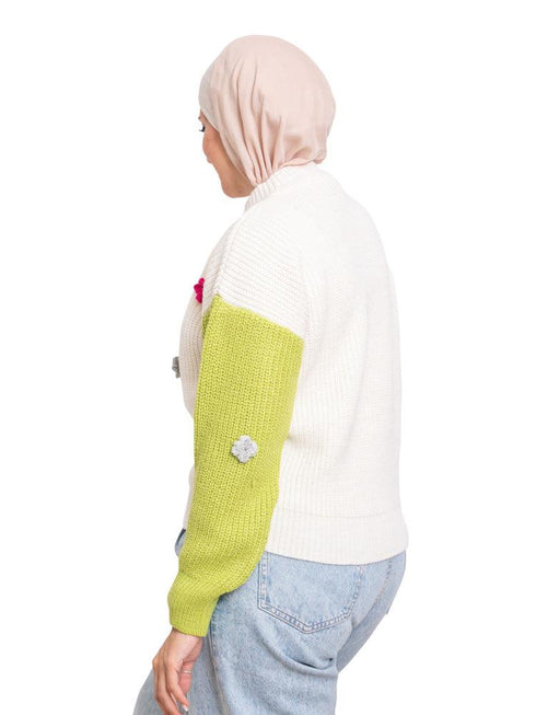 Bastag*Offwhite Flower Pullover - Khotwh