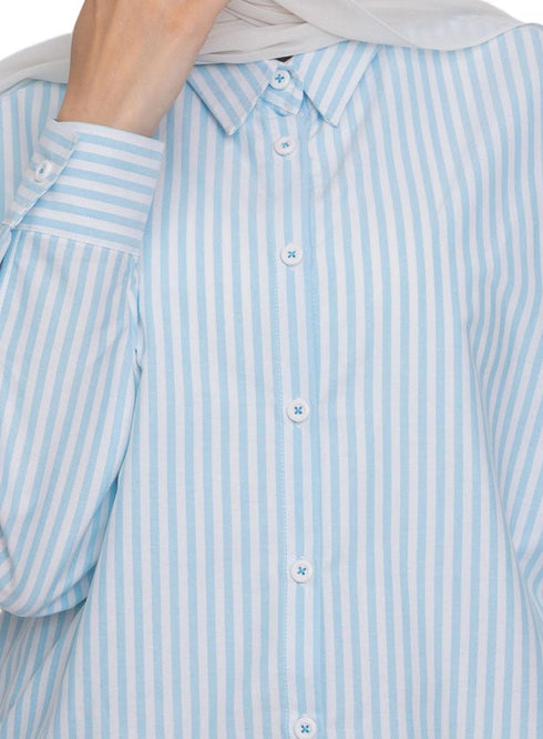 B.Blue - Design 2 Stripped Over - Size Shirt - Khotwh