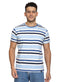 B.Blue Striped Round T-shirt - Khotwh