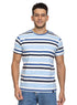 B.Blue Striped Round T-shirt - Khotwh