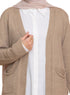 Beige Basic Pocket Cardigan - Khotwh