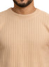 Beige Basic Round Pullover - Khotwh