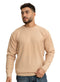 Beige Basic Round Pullover - Khotwh