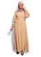 Beige Basic Summer Dress - Khotwh