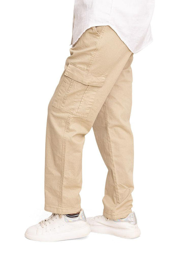 Beige Cargo Pant (W) - Khotwh