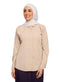 Beige Classic Collar Blouse - Khotwh