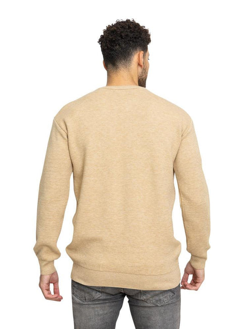 Beige D - Round Basic Pullover - Khotwh