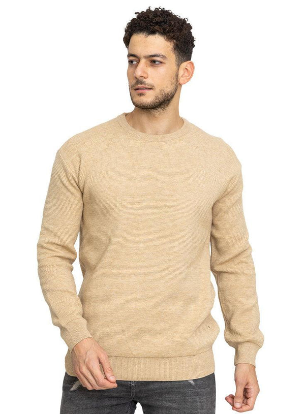 Beige D - Round Basic Pullover - Khotwh
