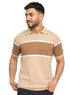 Beige Design 01004Knit Polo Neck S - T-Shirt - Khotwh
