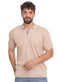 Beige Design 01048Knit Polo Neck - T-Shirt - Khotwh