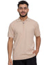 Beige Design 01056Knit Polo Neck Zipper - T-Shirt - Khotwh
