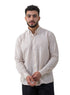Beige - Design 1 Striped Linen Shirt - Khotwh