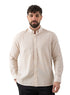 Beige - Design 1 Striped Linen Shirt - Khotwh