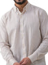 Beige - Design 1 Striped Linen Shirt - Khotwh