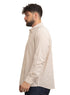 Beige-Design 1 Striped Oxford Shirt - Khotwh
