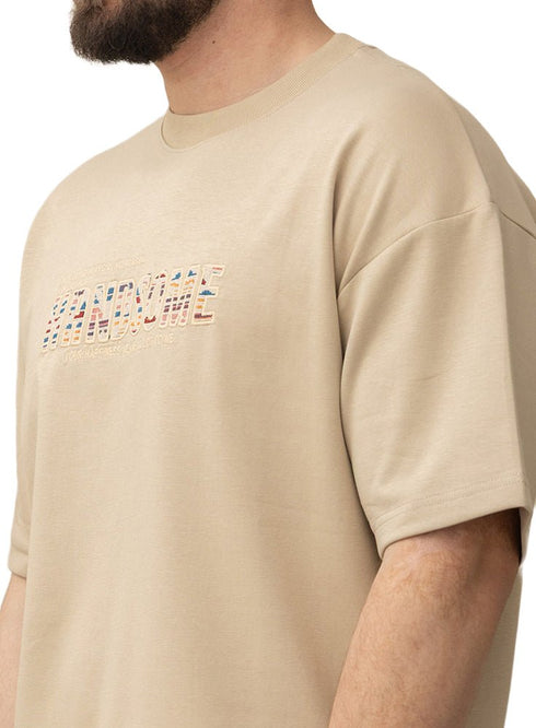 Beige Design 1004 NF - Round T-Shirt - Khotwh