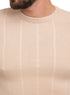 Beige Design 1024Knit Round T-Shirt - Khotwh