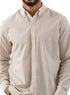 Beige - Design 2 Striped Linen Shirt - Khotwh