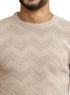 Beige Design 2401 Round Pullover - Khotwh