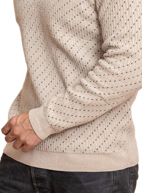 Beige Design 2410 Round Pullover - Khotwh