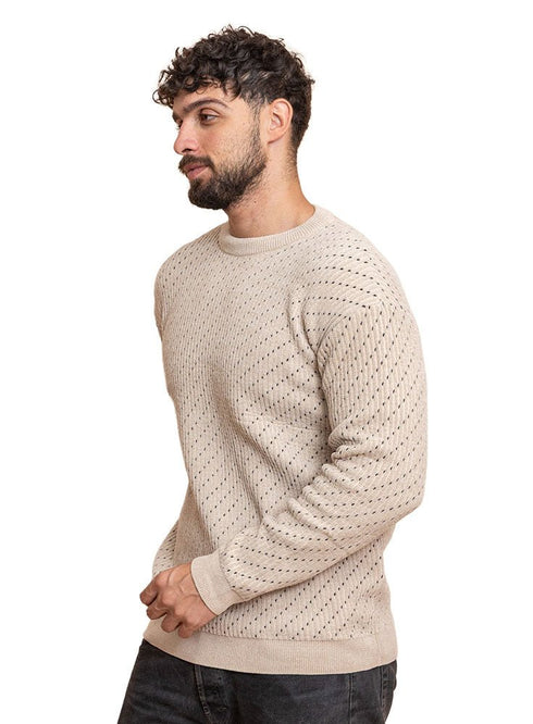 Beige Design 2410 Round Pullover - Khotwh
