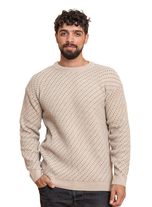 Beige Design 2410 Round Pullover - Khotwh
