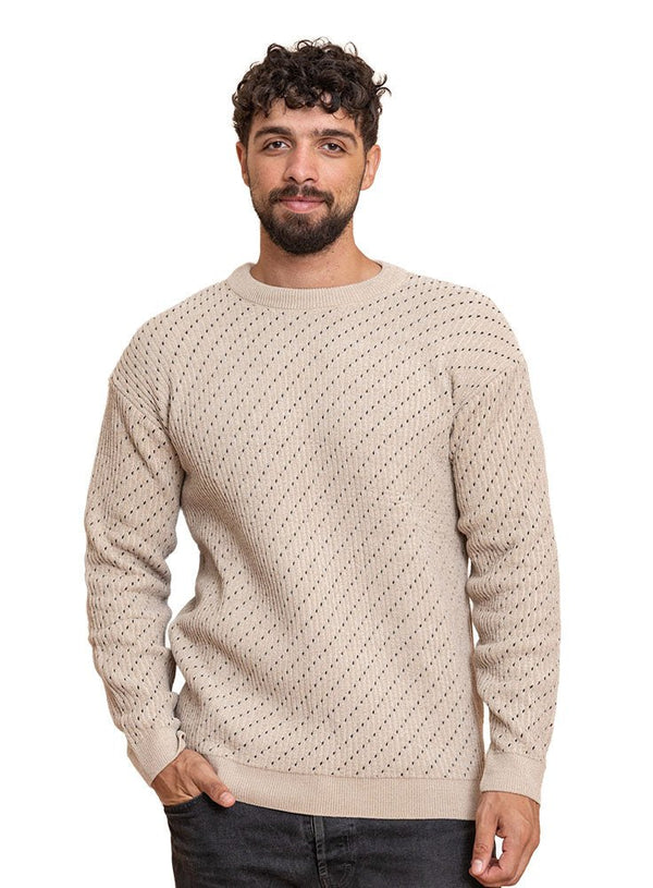 Beige Design 2410 Round Pullover - Khotwh