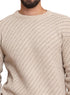 Beige Design 2410 Round Pullover - Khotwh